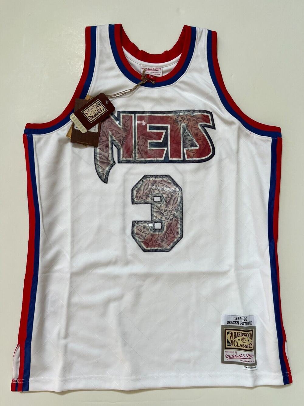 Mitchell & Ness New Jersey Nets Jersey Mens Drazen Petrovic NBA Swingman Size L